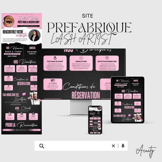 Site de Réservation Clé en Main pour Instituts de Beauté – Simplifiez vos Rendez-vous avec Acuity